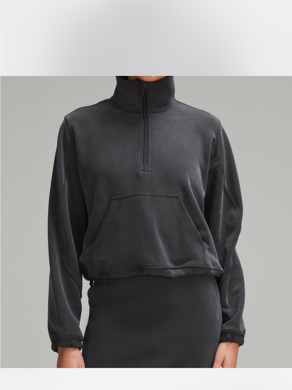 lululemon athletica Softstreme Charcoal Half-Zip Turtleneck Pullover Jacket sz 4